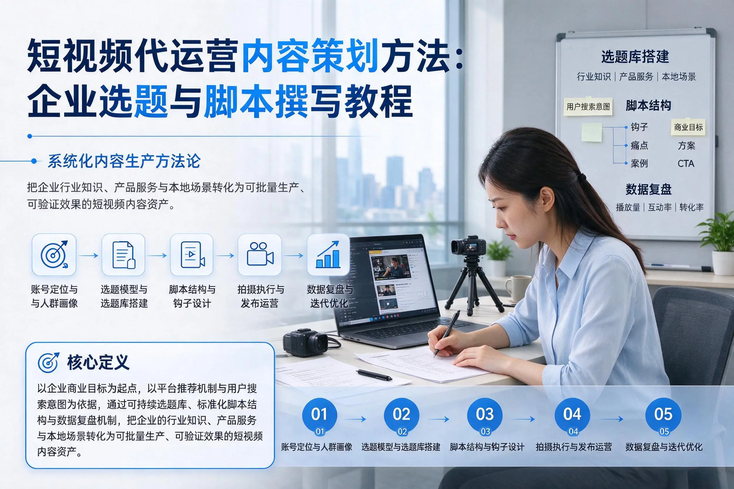 短视频代运营内容策划方法:阳泉企业选题与脚本撰写教程