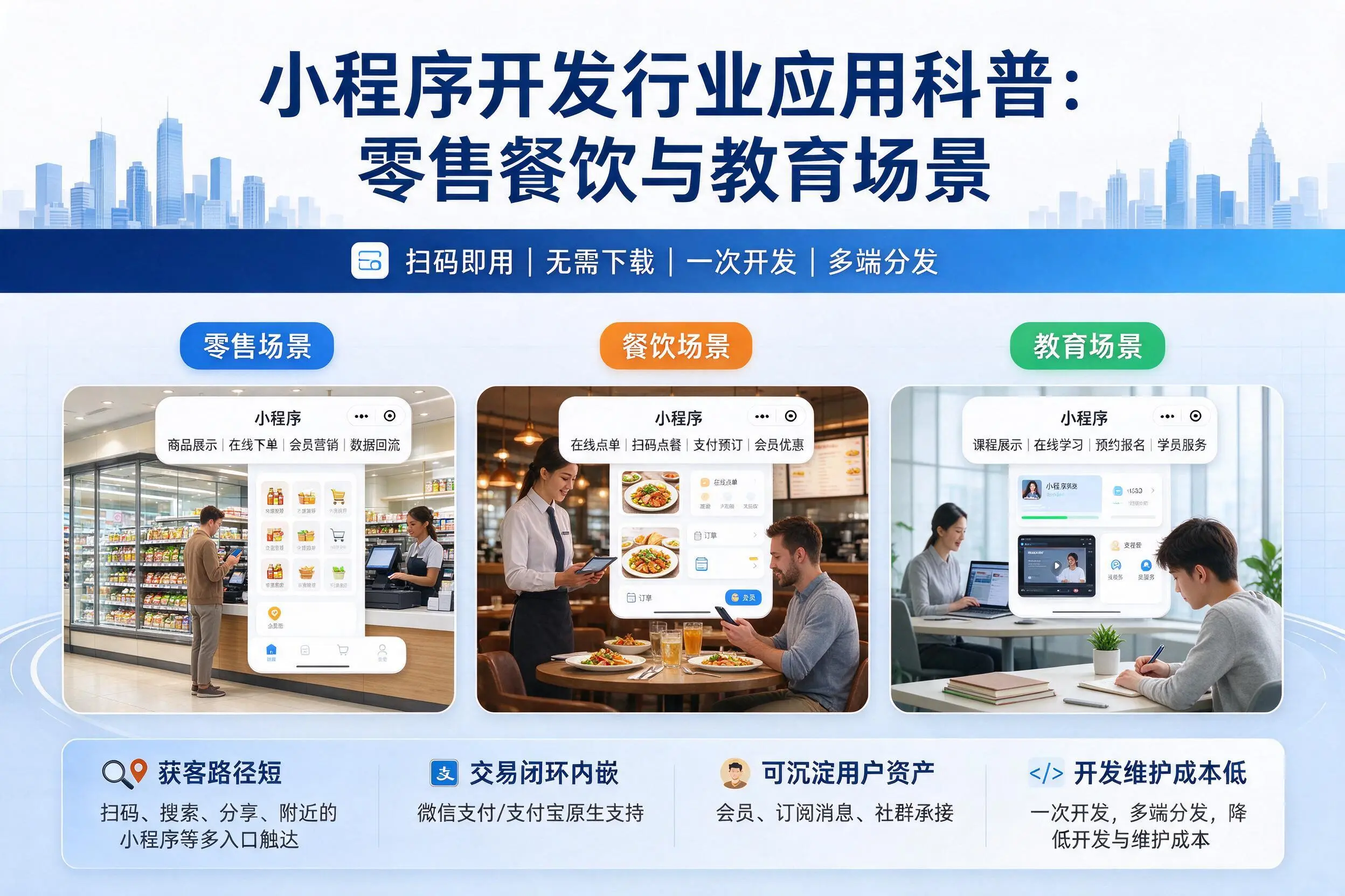 阳泉小程序开发行业应用科普：零售餐饮与教育场景