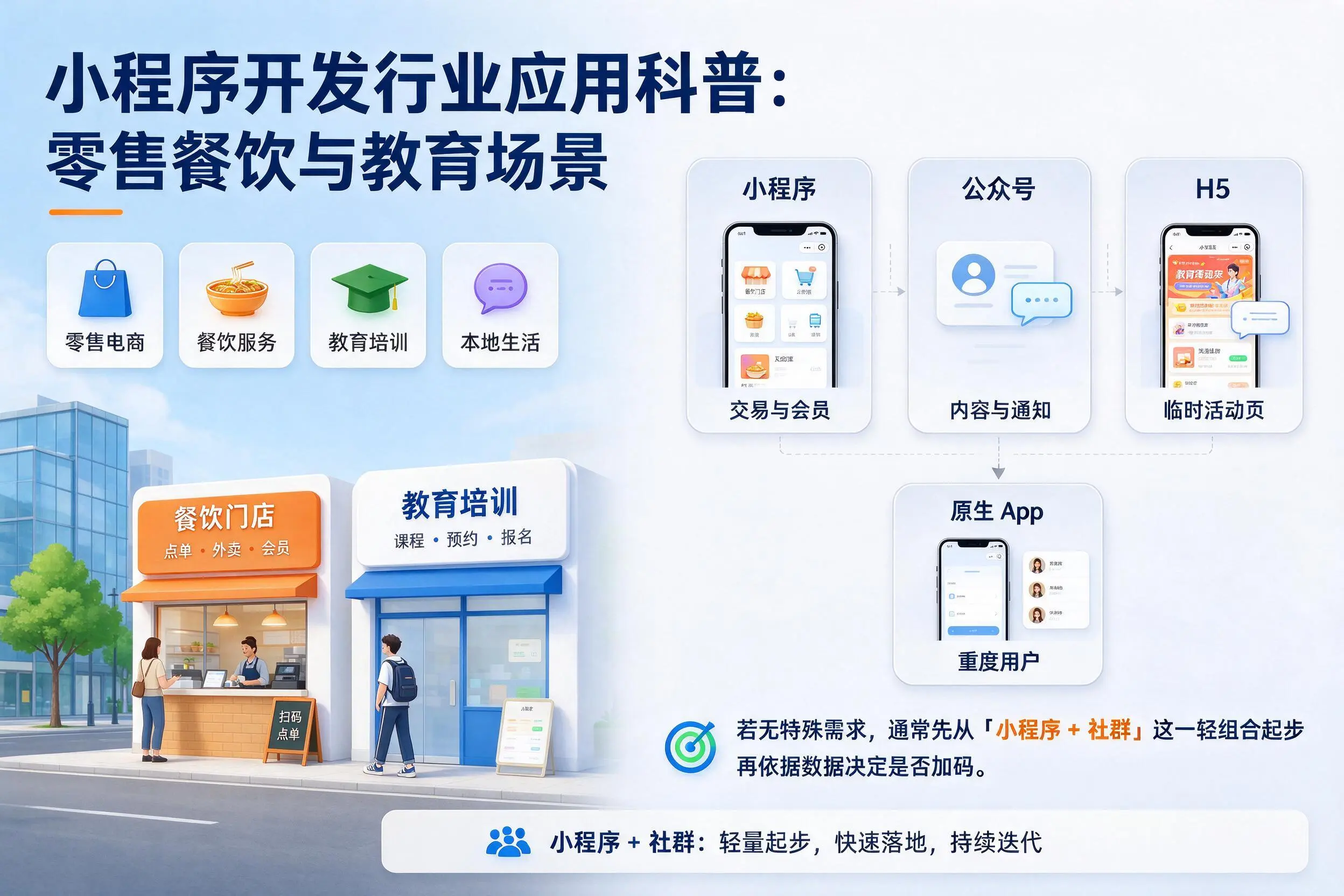 阳泉小程序开发行业应用科普：零售餐饮与教育场景