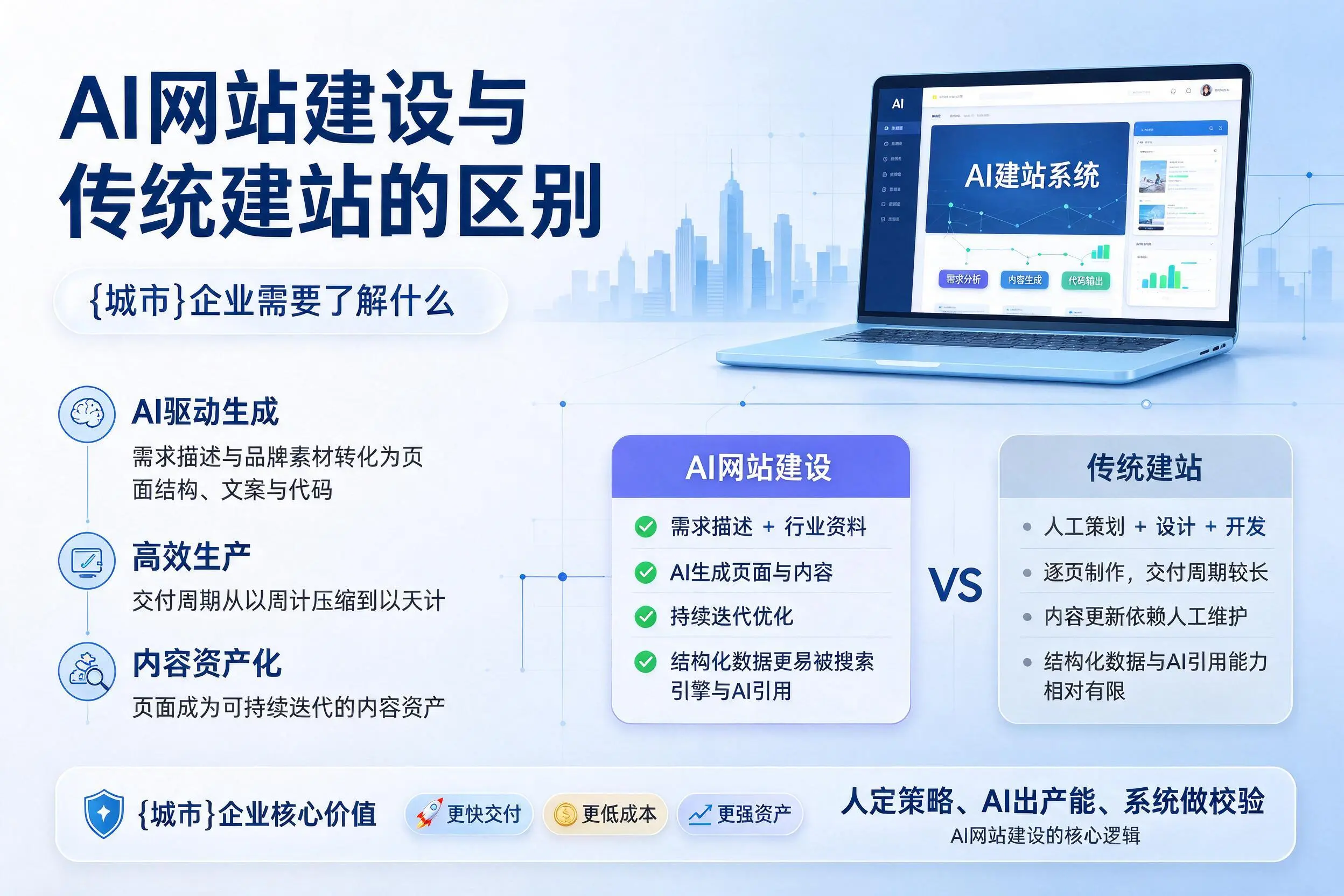 AI网站建设与传统建站的区别，阳泉企业需要了解什么