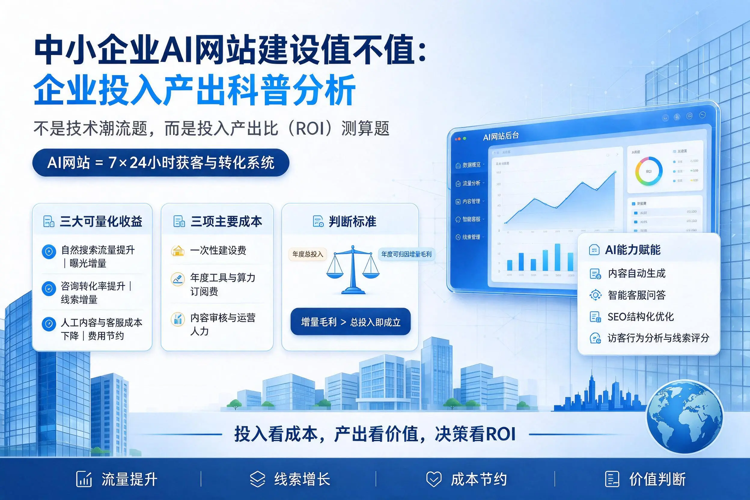 中小企业AI网站建设值不值：阳泉企业投入产出科普分析