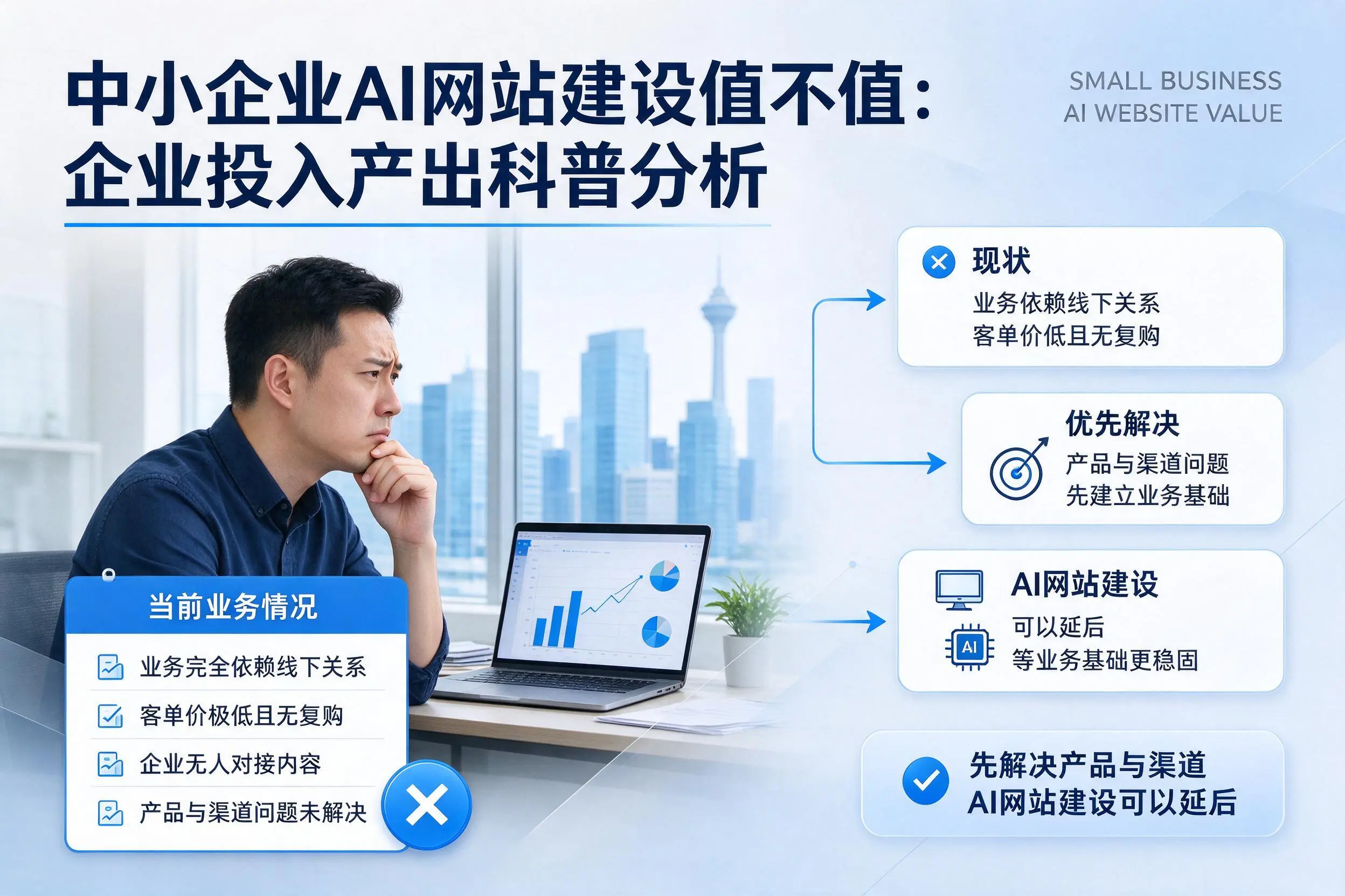 中小企业AI网站建设值不值：阳泉企业投入产出科普分析