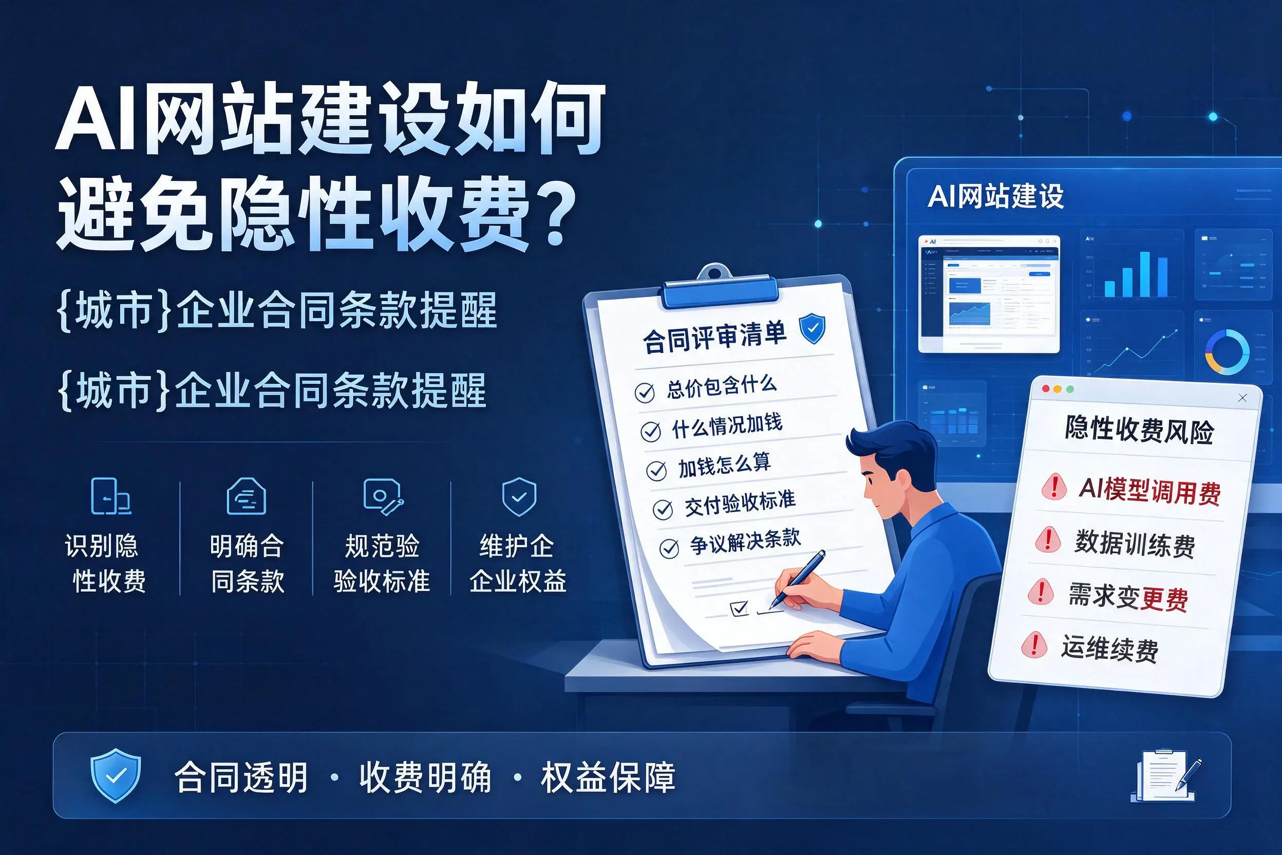 AI网站建设如何避免隐性收费?阳泉企业合同条款提醒