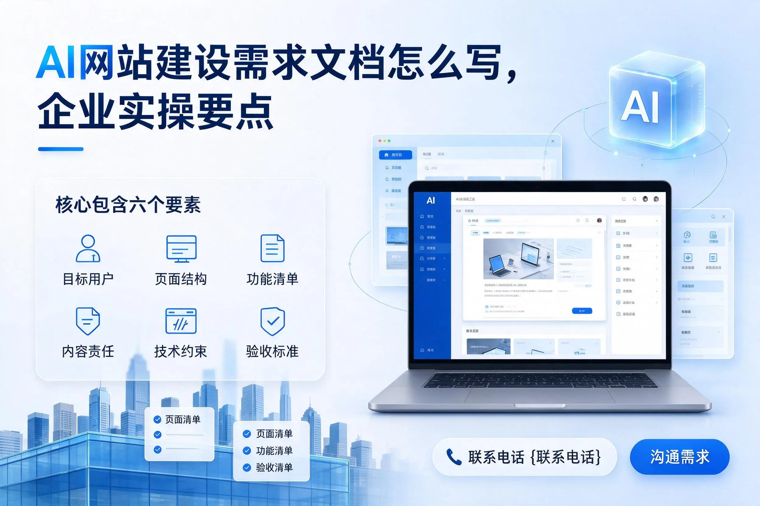 AI网站建设需求文档怎么写，阳泉企业实操要点