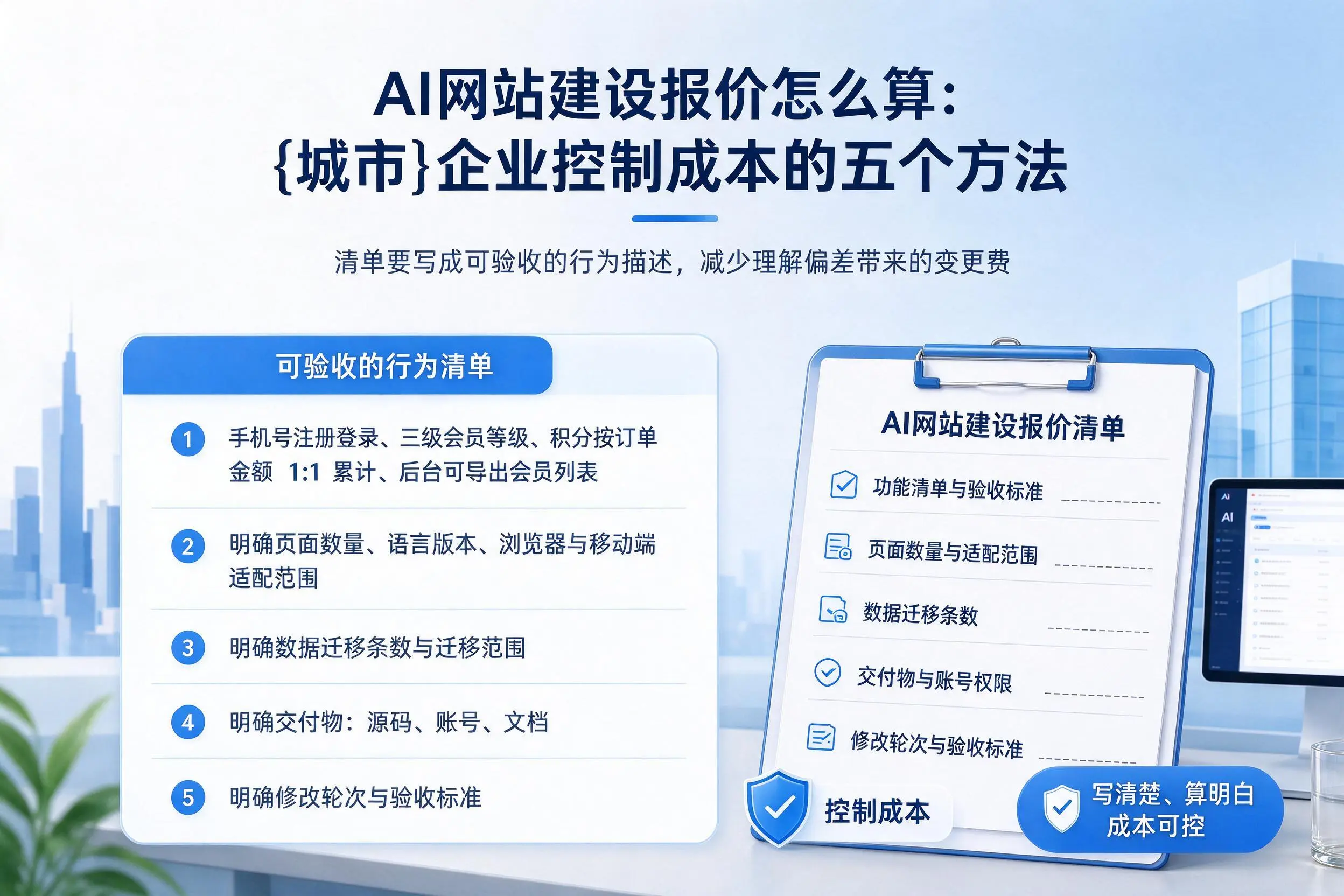 AI网站建设报价怎么算：阳泉企业控制成本的五个方法